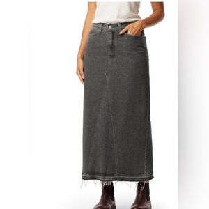 Levis distressed gray/black Denim Maxi Skirt